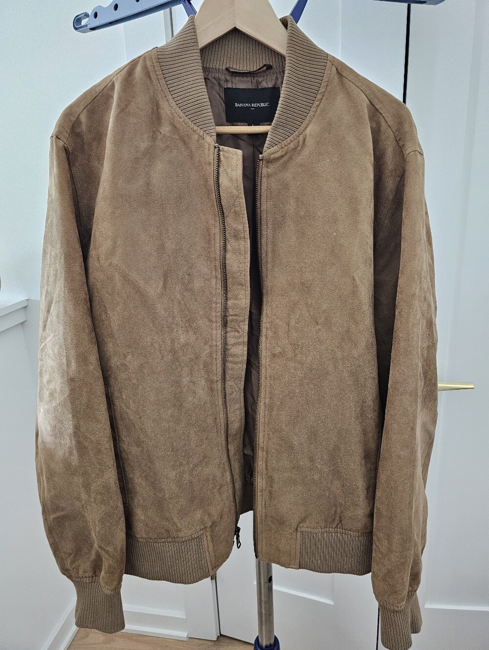 Banana Republic Faux Suede Bomber Jacket L
